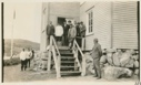 Image of Crew of Bowdoin standing on church steps